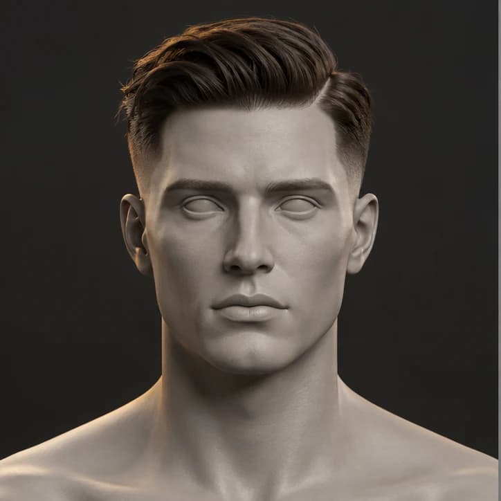 Render 3D Side Part + Mid Fade